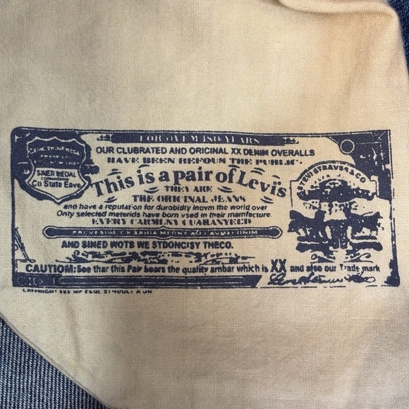 Vtg Levi’s 501xx USA made jeans 30 x 34 dark blue - Picture 6 of 8